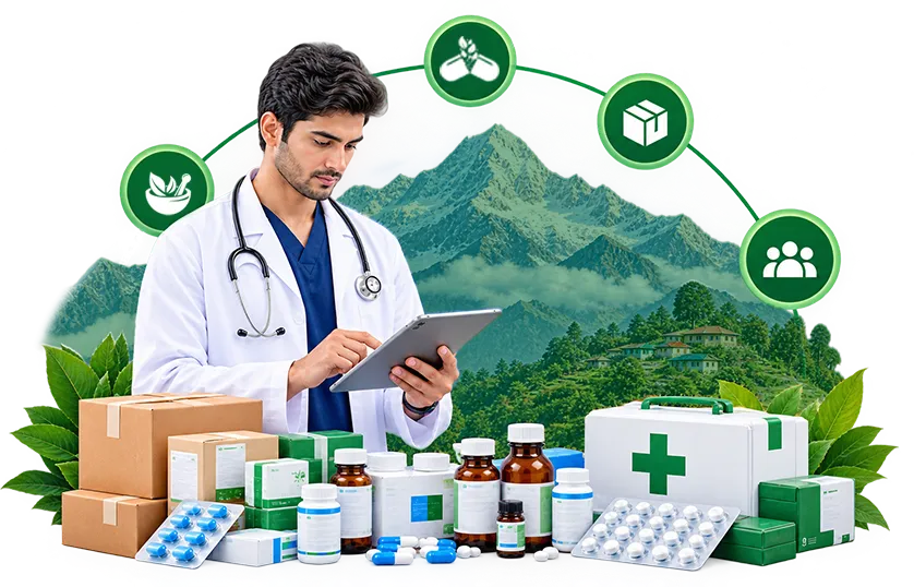 Ayurvedic Healthcare Illustration